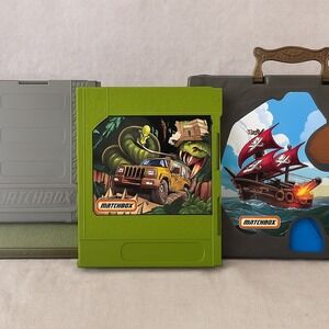 Vintage Matchbox Carry Case Playset Lot Jeep Snake Pirate Ship‎ 1990s